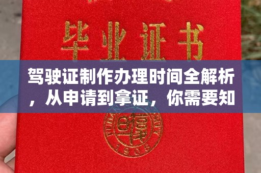 兰考驾驶证制作办理时间全解析，从申请到拿证，你需要知道的一切
