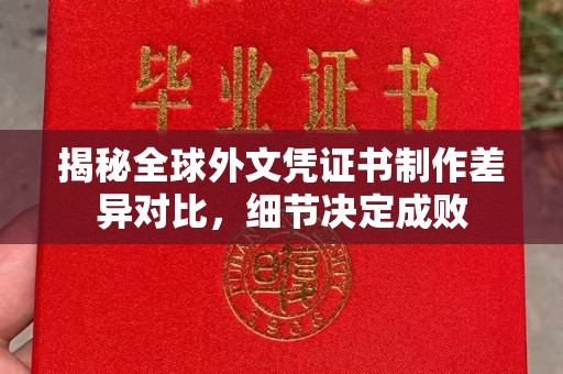 兰考揭秘全球外文凭证书制作差异对比，细节决定成败